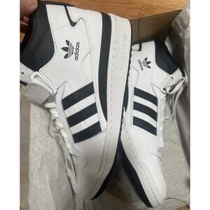 Mens Adidas Originals Forum Mid Core Black/White FY7939 size 11.5